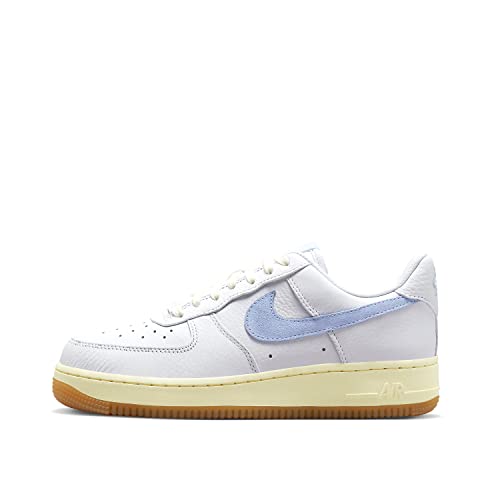 Nike Air Force 1 07 Womens Trainers FD9867 Sneakers Shoes (UK 7 US 9.5 EU 41, White Cobalt Bliss Alabaster 100)