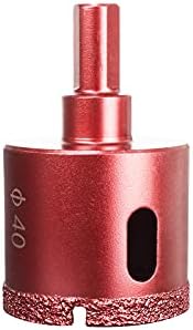 Meccion Diamond Drill Bit Brazed Core Hole Saws 40mm 1-9/16" Performance Hollow Hole Cutter for Glass/Tile/Granite/Marble/Porcelain (40mm)