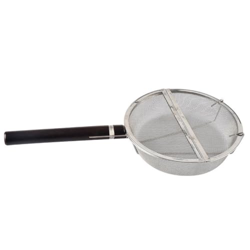 Sivro 手網焙煎器 コーヒー網 豆煎 銀杏ローストツール 炒り ステンレス 木柄 丸型 焙煎機 家庭用業務用) (B(容量120g))