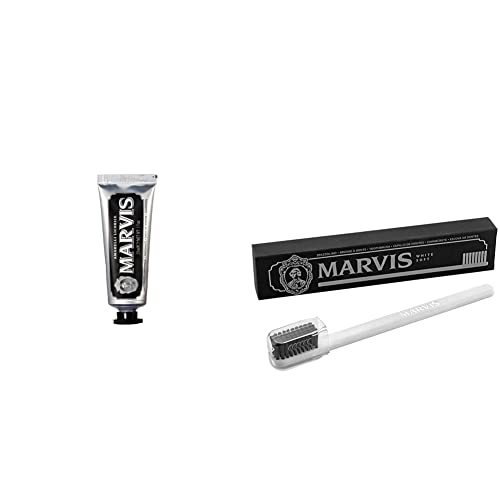 Marvis Tsa Approved Amarelli Licorice Toothpaste, 1.3 Oz & Soft Toothbrush #TOP30
