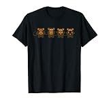 Camiseta de tres monos, cuarto mono es da regalo divertido Camiseta