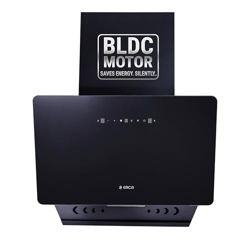 Image of Elica 75cm 1400 m3 /hr BLDC Filterless Autoclean Vertical Kitchen Chimney | Twin Suction Inlets| 15 Years Motor & 5 Years Comprehensive Warranty| KITTY FL 750 BLDC HAC LTW MS NERO |Black| Motion Sensor