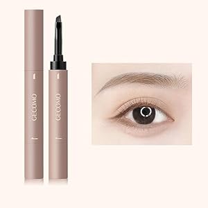 GECOMO Eyebrow Pencil Waterproof Long Lasting Eyebrow Definer Pen, Multipurpose Eyeliner Pen, Natural Matte Eyebrow Makeup 01# Caramel Color