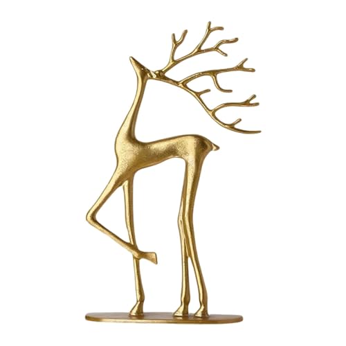 KESOTO Weihnachtsdeko Rentierfigur Moderne Metall-Rentier-Weihnachtsfiguren für den Kaminsims, L...
