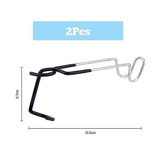 SUPERFINDINGS 2Pcs Stainless Steel Camping Lantern Hooks Hangers Multi-Purpose Tent Light Outdoor Lamp Hanger Non Slip Lamp Pole Hanger for Camping Fishing - Image 2