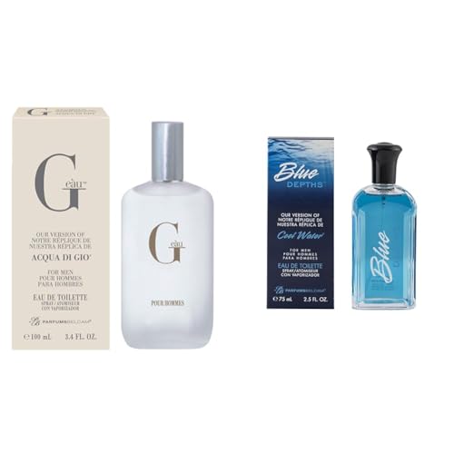 PB ParfumsBelcam G Eau, Our Version of Acqua Di Gio, Eau de Toilette Spray, 3.4 Fl Oz (F97090A) & ion of Davidoff Cool Water Eau de Toilette Spray for Men, 2.5 oz