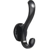 kaiyaya 6 Stück Garderobenhaken Schwarz, Kleiderhaken Set mit Schrauben, Haken Garderobe für Kleidung, Hüte und Handtücher,Wandhaken für Schlafzimmer, Kleiderschrank, Wohnzimmer