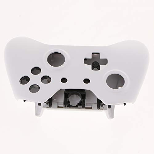 Capa de substituição branca completa para controle Microsoft Xbox One Elite com pegas de placa front