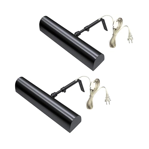Royal Designs, Inc. Plug-in Picture Light, Gallery Lighting, 12 ft Cord with in-Line Hi/Low/Off Switch, PLP-2012-12-BLK-2, Black, 12.75 Inches, Pack of 2