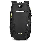 SKYSPER Zaino da Hiking 25L, Zaino Sportivo Impermeabile Zaino Montagna per Viaggio Escursionismo Trekking Uomo e Donna, Nero