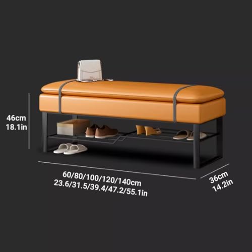 Banc de rangement en cuir microfibre de luxe blanc 100cm