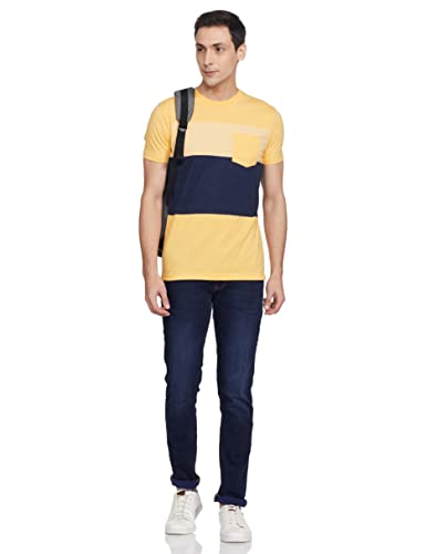 Image of Max Men's Colourblocked Crew Neck T-Shirt