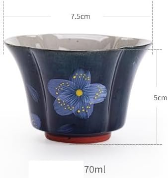 Tea Cup Hand-Painted Pink Plum Blossom, Host, Flower Mouth, Ceramic Exquisite Kung Fu Soaking Container