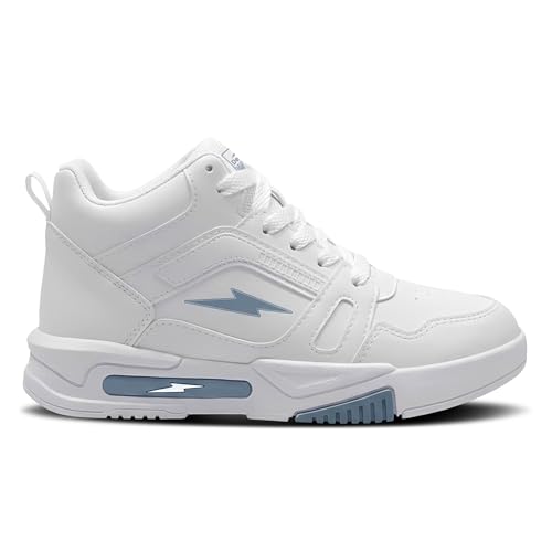 Image of BRUTON Genz Sneakers for Men Lightweight Comfortable Casual Shoes Soft Cushion Insole Lace-Up Footwear- White