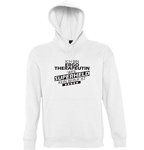 Sweat à capuche ergothérapeute vêtement humour métier couleur blanc L