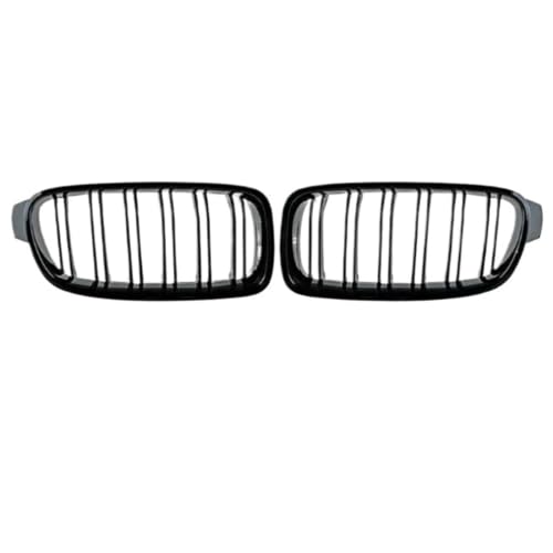 Parrilla frontal negra brillante para BMW Serie 3 F30, renueva tu parachoques con doble barra