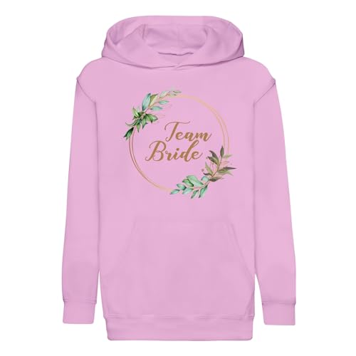 Sweat enfant Team Bride avec cercle de fleurs pour cortège de mariage