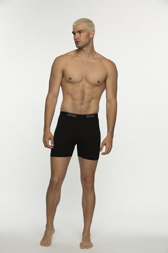 Felina Buffalo Mens Boxers - 3-Pack Cotton Boxers for Men, Boxer Shorts, Mens Underwear Black3