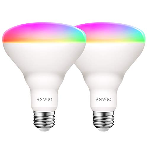 ANWIO Lampadina Alexa, Lampadina Smart, 8.5W Equivalenti a 60W, 806Lm,Lampada Smart Wifi E27 con Telecomando Compatibile con Alexa, Echo and Google Assistant, RGB Intelligente Dimmerabile,2 Pcs