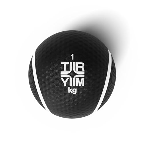Trym Medizinball – 1 kg bis 10 kg Gewicht, Ø 23 cm, mit Griffiger Oberfläche, rutschfest, Gummi, Gewichtsball, Slamball, Wall Ball, Krafttraining, Weighted Ball, Physiotherapie, Fitness