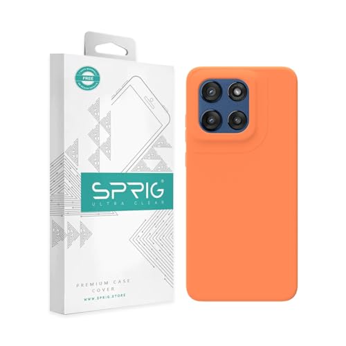 Image of SPRIG Compatible with Moto Edge 60 Stylus Premium SilkTone Back Cover Drop Tested Shock Proof Mobile Case for Men, Women, Boys and Girls with Camera Protection (Light Orange)