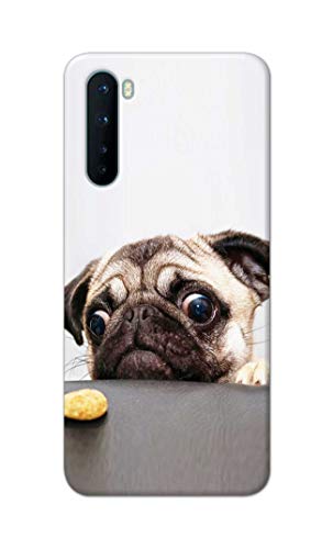 Image of PRINTFIDAA� Printed Hard Back Cover Case for OnePlus Nord 5G - 2020 Model | OnePlus Nord 1 Back Cover (Pug Dog) -2808