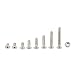 Produktbild Akozon M2.5 Schrauben Sortiment Set 300pcs M2.5 * 4/5/6/8/10/12/16/20 304 Edelstahl Bolzen Kopf der Kappe Flacher Kopf Fräsen Cruciform Voll Gewinde mit Sechskantmuttern Sortiment (Flachkopf)