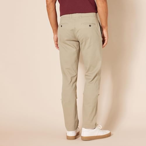 Amazon Essentials Men's Slim-Fit Casual Stretch, Khaki, 34W x 32L - 2