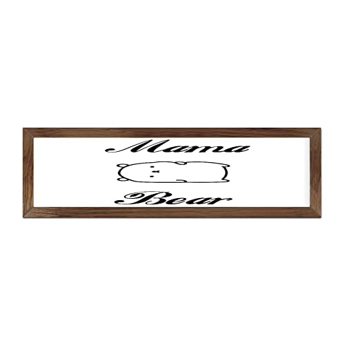 Plaque en bois Mama Bear 15,2 x 50,8 cm décoration murale pour salon