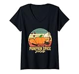 Photo Gallery donna vintage zucca spice stagione retro autunno autunno donne uomini maglietta con collo a v Photo Gallery donna vintage zucca spice stagione retro autunno autunno donne uomini maglietta con collo a v