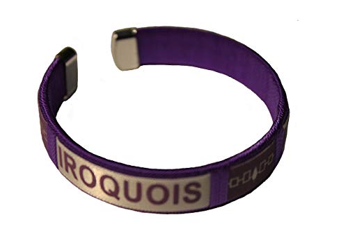 SUPERDAVES SUPERSTORE Iroquois Purple Flag C' Bracelet Wristband. New