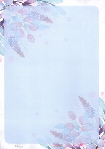 Image of Alvika - Pack of - 40 Design - 006 A4 Size 140 GSM One Side Ruled Multipurpose Designer Colored Art & Craft Sheets for Scrapbooking, Projects