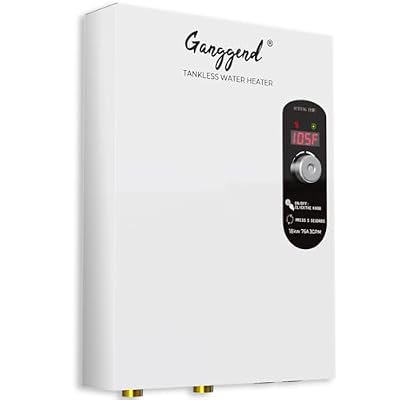 18KW Tankless Water Heater Electric, 240V On Demand Hot Water Heater Electric with LED Digital Display, Dual Protection of Electric Walls Instant Hot Water Heater for House Shower
