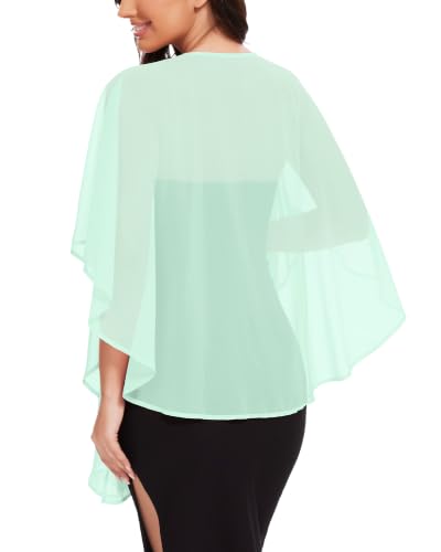 Image of Shawls and Wraps for Evening Dresses Womens Chiffon Scarf Sheer Cover Up