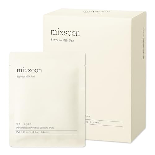 ミクスン (mixsoon) 豆乳パッド 16ml (3枚 × 10個入) トナーパッド 美容液 大判 ふきとり パック 豆乳イソフラボン 韓国コスメ（Amazon）