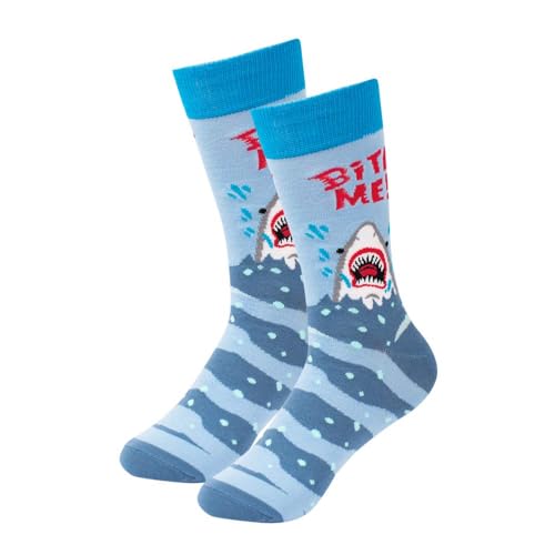 BISOUSOX Dress Socks for Men 9-12 Mens Funny Fun Colorful Crazy Funky Crew Socks Novelty Happy Cotton