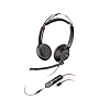 Plantronics Poly Blackwire 5220 Auriculares estéreo USB-C + conector de 0.138 in + adaptador USB-C/A