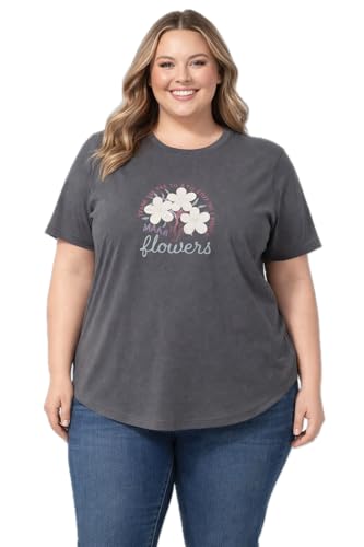 Image of In Love Women's Graphic Printed Cotton Plus Size Longline T-Shirt | Cotton fabric - soft longline T-shirt with easy plus-size fit