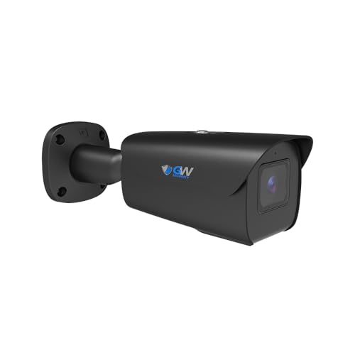 GW Security 4K 8MP TAA & NDAA ���� 5�{���w�Y�[�� 2.7-13.5mm �d�������Y ���O ���� �}�C�N PoE IP �e�ۃZ�L�����e�B�J�����A�u���b�N (GW865501M)