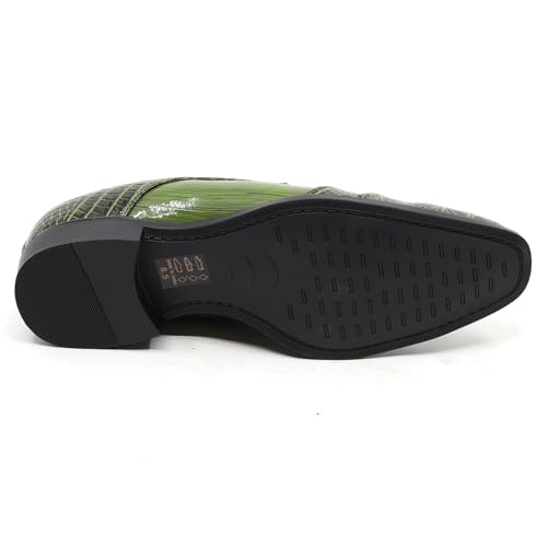 Men's Formal Fashion Tuxedo Wedding Lace Up Cap Toe Dress Shoe croco-04 5