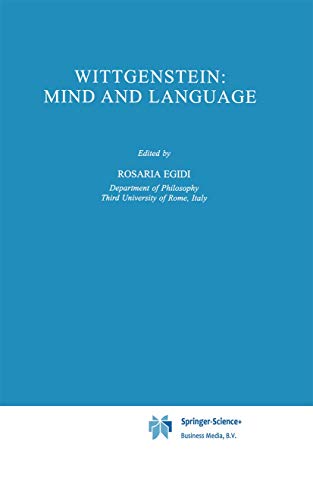 Wittgenstein: Mind and Language (Synthese Library, 245)