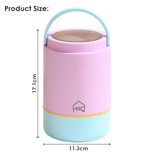 Image of House of Quirk 304 Stainless Steel Lunch Box - 900ml Three-Layer Portable Bento Box with Lid for Office Workers & Students (Purple /Blue)