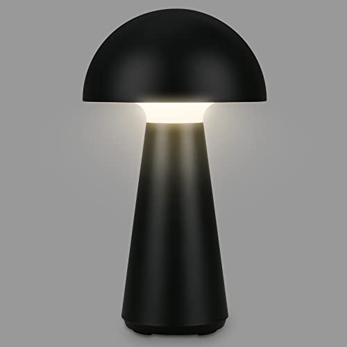 BRILONER - LED-batterilampa, steglöst dimbar, touch, mobilt ljus, LED-bordlampa utomhus, LED-bordlampa sladdlös, matt svart