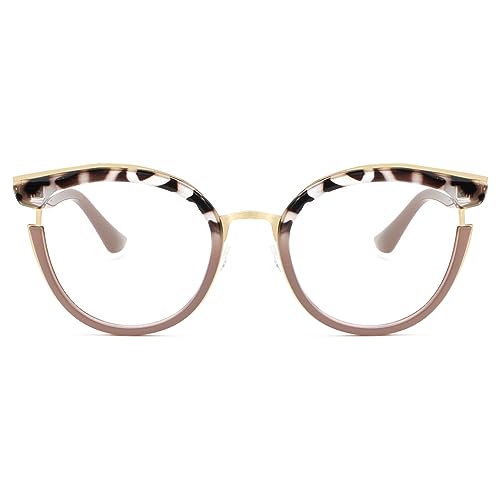 Image of Zeelool Classic Cat Eye Blue Light Blocking Glasses for Women ZJGT414068-02 Pink-tortoise