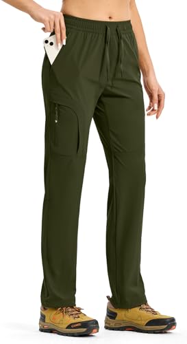 La Mejor Recopilación de Ropa de Acampada y marcha para Mujer , listamos los 10 mejores. 45 Rdruko - Pantalones de senderismo para mujer, ligeros, de secado rápido, resistentes al agua, pantalones de viaje al aire última intervensión, cintura elástica, Verde militar,...