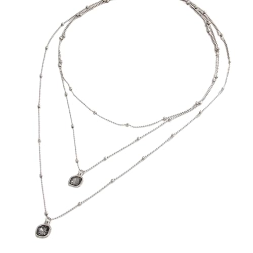 Collier minimaliste en acrylique avec strass : le cadeau élégant idéal