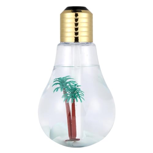 Humidificador de escritorio personal USB – Difusor de aroma con formas de bombilla, tecnología de salida de niebla fina, estructura portátil ligera, tanque de agua de fácil llenado | Ambientador de