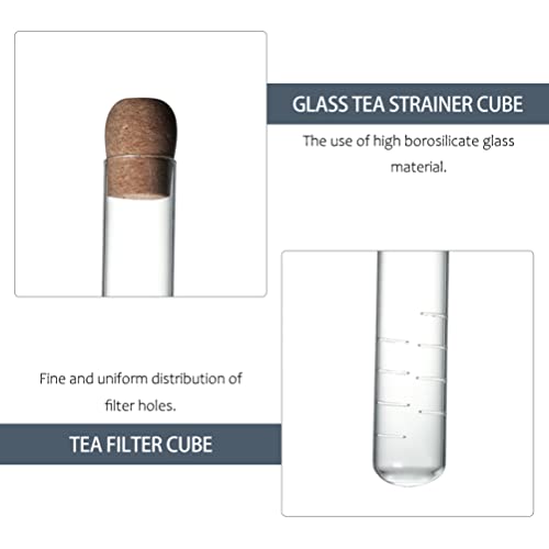 Yardwe Copo De Chá De Vidro Infusor De Chá De Tubo De Ensaio Recipiente De Chá Solto Chá e Infusor C