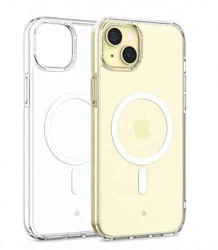 Image of Spigen Caseology Quartz Crystal Mag Back Cover Case for iPhone 15, MagSafe Compatible, Clear Transparent - PC+TPU | Crystal Clear