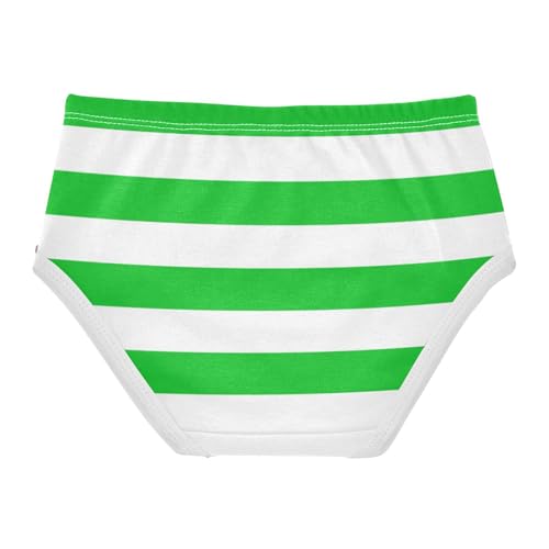 Green White Stripe Toddler Girls's Underwear 2T2